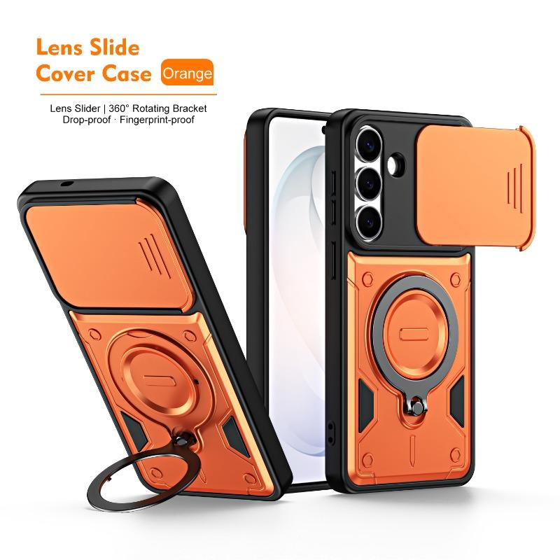 Lens Protector Ringand 360 Rotating Magnetic Bracket Kickstand Shockproof Case for Samsung Galaxy S26 Ultra S26 Plus Cover