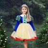 Fleece Lined White Fairytale Princess Tutu Dress, Long Sleeve Autumn Winter Girls Birthday Gown