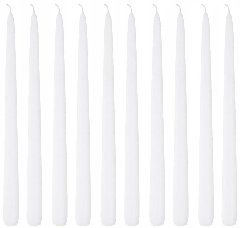 Pastel Candles 10 Pcs, White