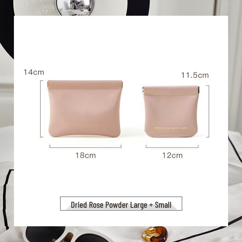 Portable Makeup & Storage Bag with Automatic Spring Clip Closure