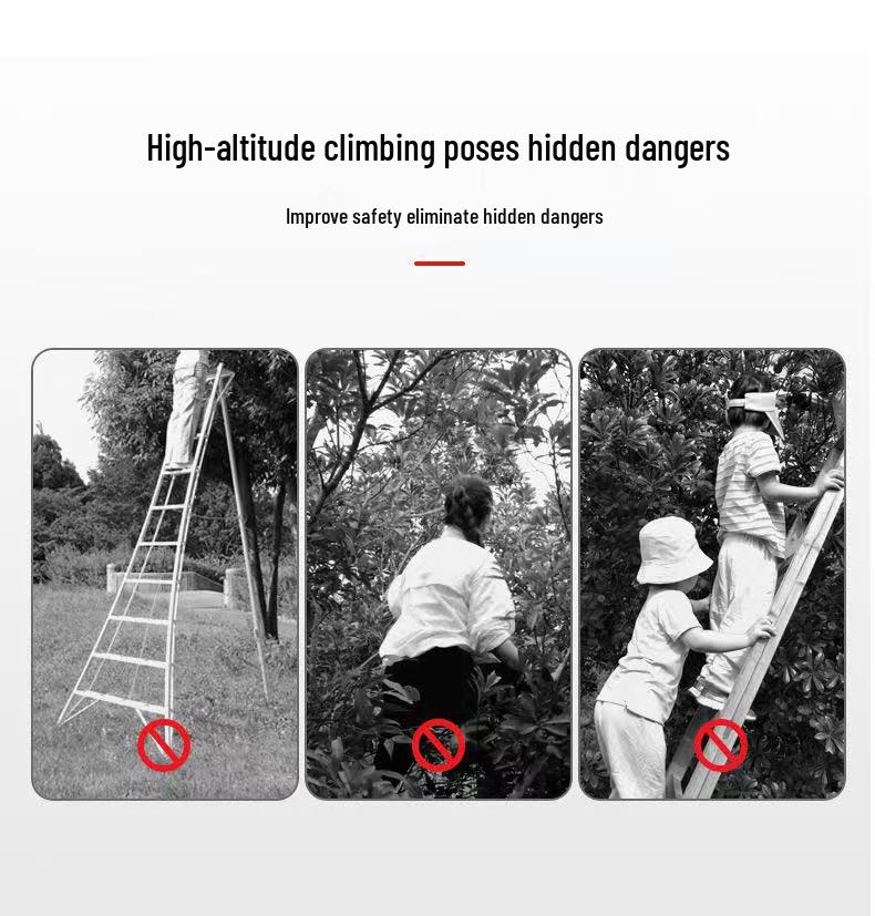 High-Altitude Professional Orchard Fruit Picking Tool with Basket