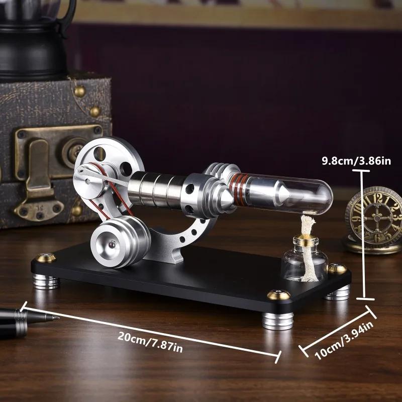 Горячий Воздушный Двигатель Стирлинга Генератор Алюминиевый Сплав Двигатель Внешнего Сгорания Физика Наука Образовательная Коллекция Настольный