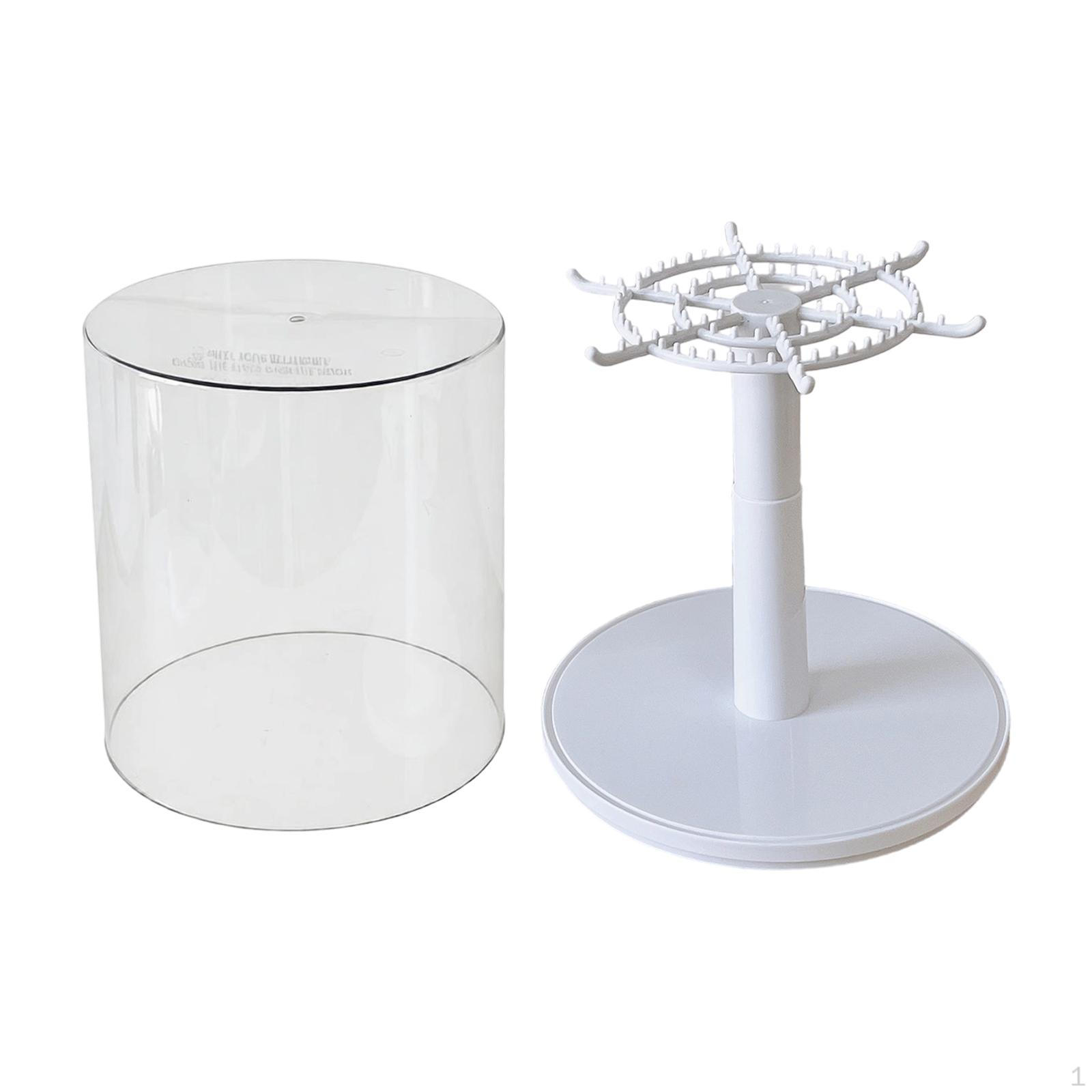 

Rotating Figure Display Case Organizer Doll Storage Box Showcase for Pendant Keychain Small Toys