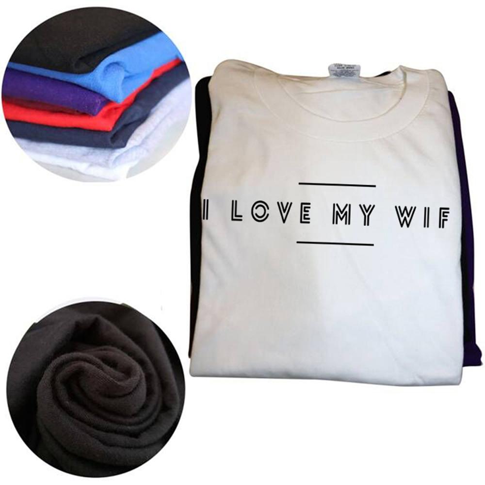 Funny I Love my Wife Retro Cotton Tops Fitness T-Shirt Oversized Unisex Tshirt Graphic Tees Men's Clothing Streetwear