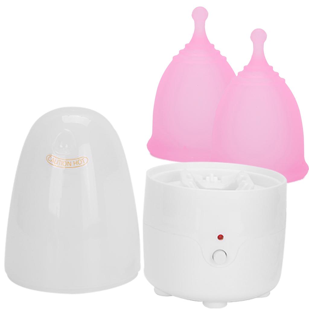 Reusable Female Menstrual Cup Lady Menstrual Cup Cleaner Machine Set (Cleaner Menstrual Cup Pink sL