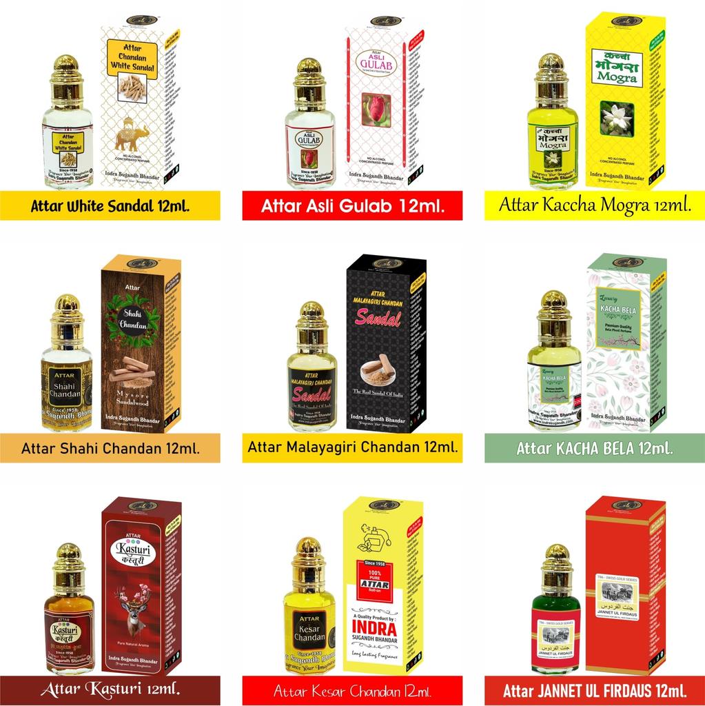 INDRA SUGANDH BHANDAR Attar For Men and Women Mysore Sandal 24 Hours Long Lasting & Alcohol Free Itra/Ittar 3ml Rollon Pack