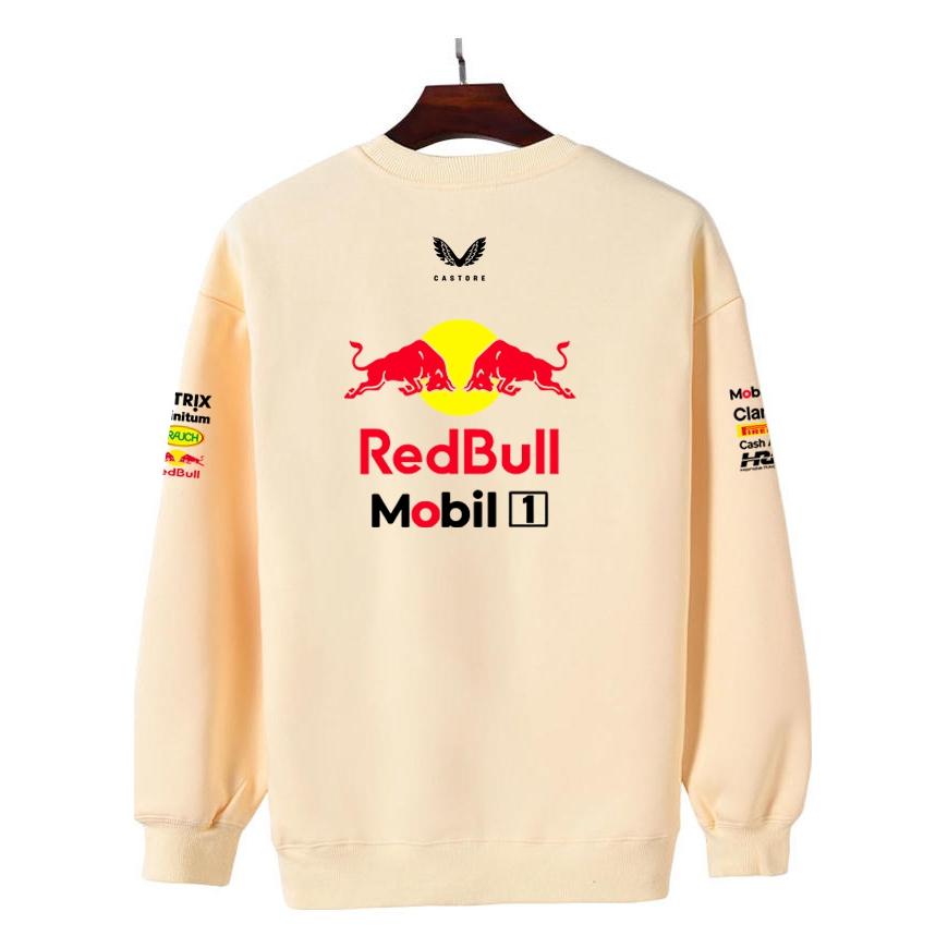 Men Women Thicken Autumn and Winter F1 Red Bull Racing Print Crewneck Sweatshirt Casual Loose Long Sleeve Pullover Sport Streetwear