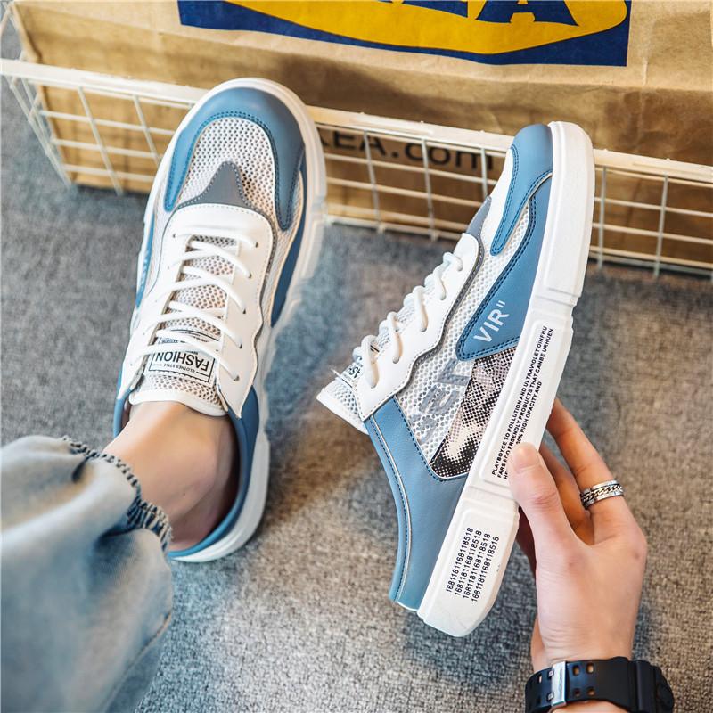 

Canvas men s shoes spring breathable one pedal office work half slippers men driving casual heelless cloth shoes 44 синій