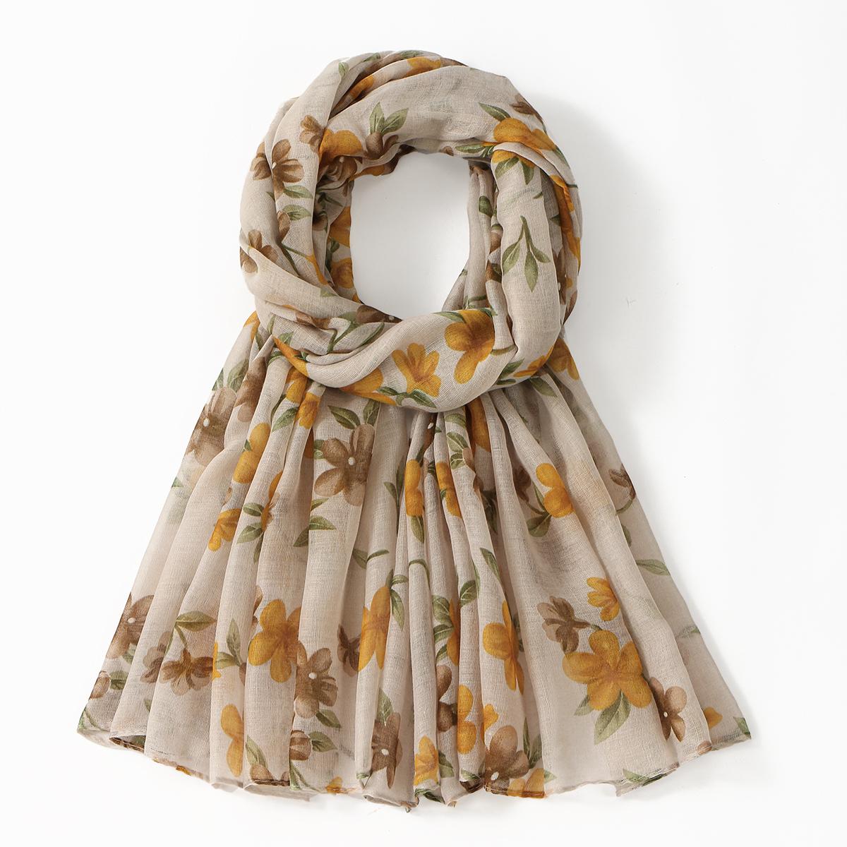 

Muslim Vintage Voile Floral Scarf Islamic Women s Head Wrap Neck Scarf Lightweight Soft Scarves Elegant Fashion Accessory