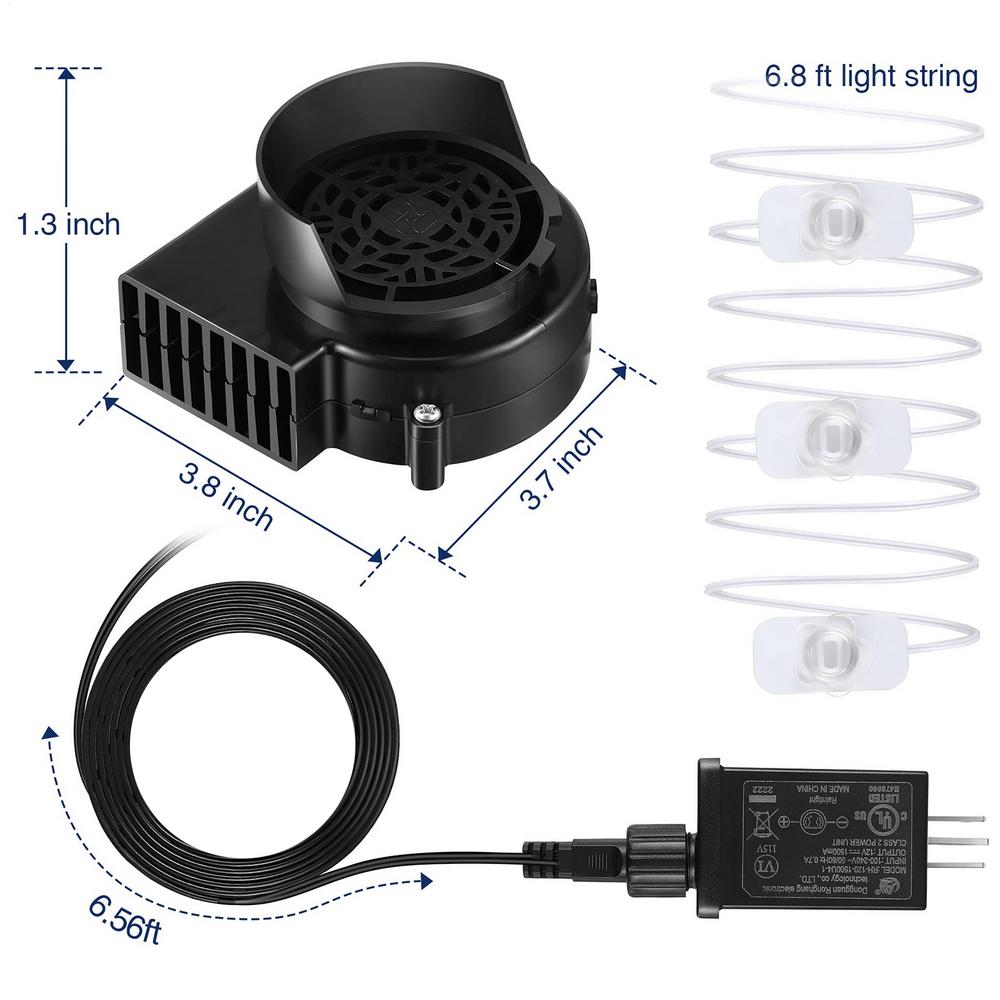 

Inflatable Air Blower Fan 12V christmas Inflatables Blower Fan with LED Light String Replacement Decoration Blowing Machine