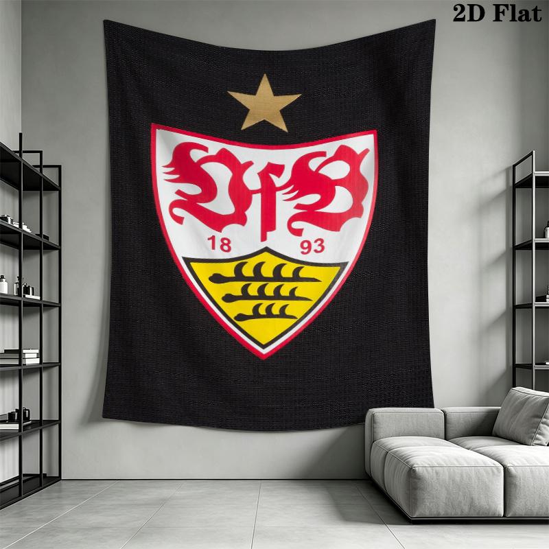 VfB Stuttgart Wall Tapestry Aesthetic Wall Hanging Printed Fabric Blanket Decorative Tapestries for Bedroom Living Room Home Decor