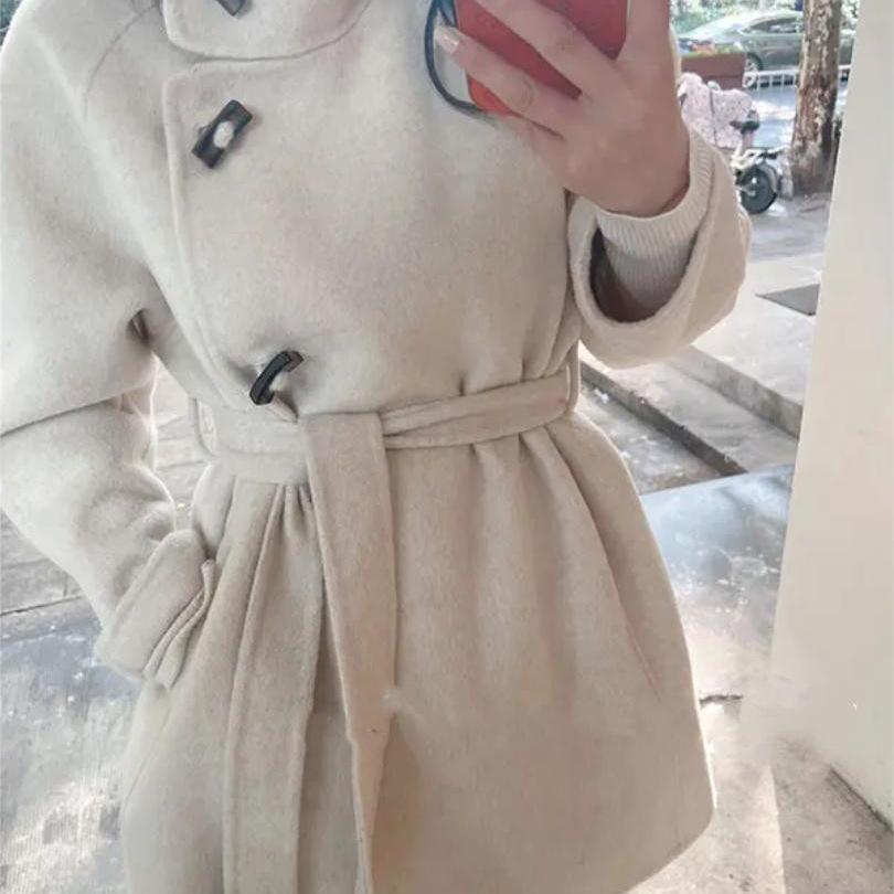 Women's Woolen Coat 2025: New Autumn/Winter High-End Korean Coco Style, Trendy, Thickened, and Elegant.