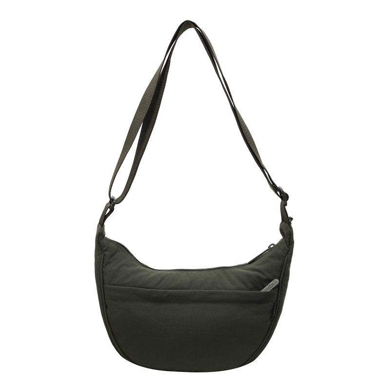 Minimalist Crossbody Bag with Adjustable Strap and Front Zip Pocket Lightweight Everyday Shoulder Bag