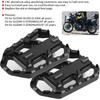 Motorcycle Foot Pegs Footpegs Footrests Foot Pedals Rests Wide Footrest CNC Aluminum Alloy Pedals Fit FordL650 DL1000 VSTROM (black)