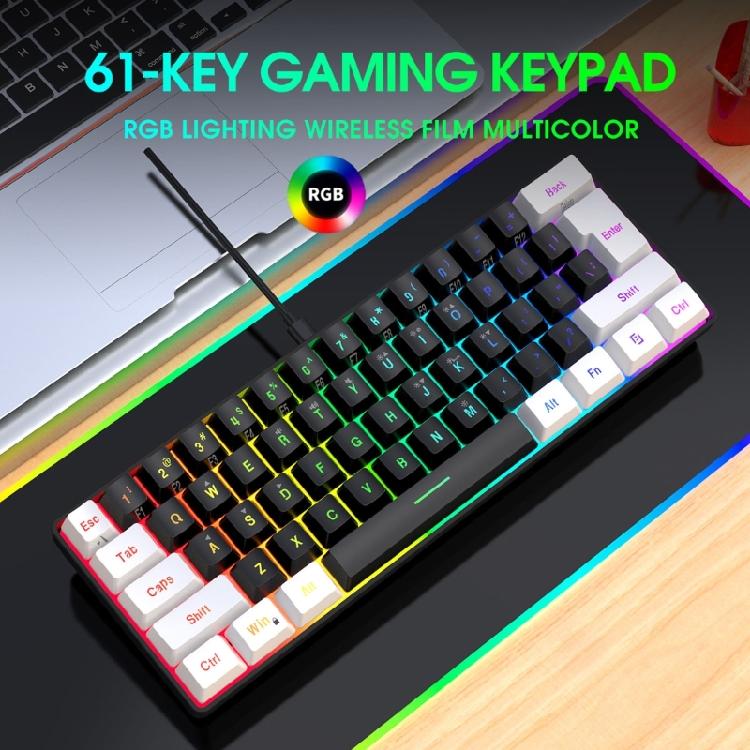 Wired Gaming Keyboard Water Resistant Gaming Keyboard RGB Lighting Keypad
