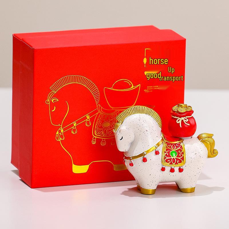 Year of the Horse Zodiac Gift Set: Contemporary Horse Ornament Souvenir