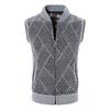 Mens Sleeveless Jackets Knitted Sweater Autumn Spring New Male Cardigan Zip Up Knitted Coat Turtleneck Fleece Warm Cold Blouse