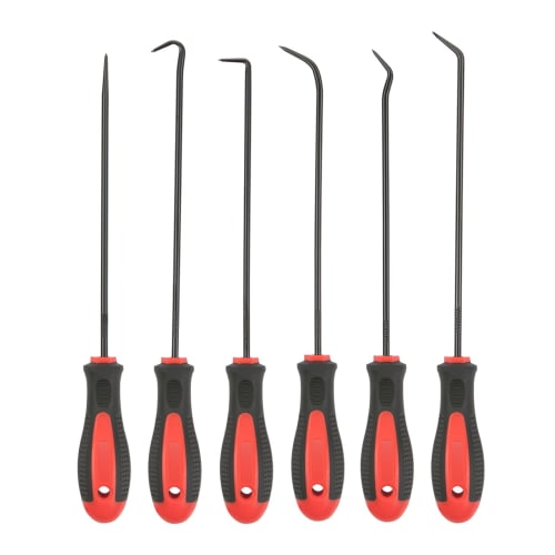 ROTATION Extra Long Pick & Hook Tool Set, 6-Piece Set, CR-V Steel, for Precision Maintenance and Working In Tight Spaces