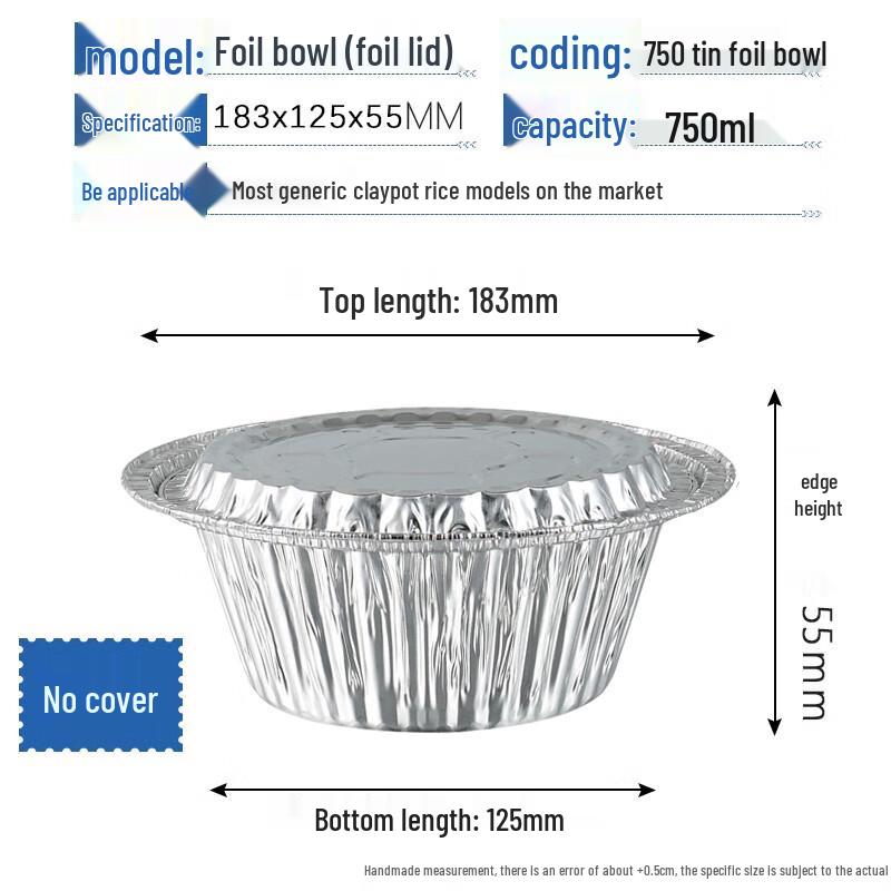 Homeglen Round Disposable Aluminum Foil Bowls with Lids