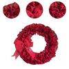 Valentine's Day Wreath Front Door Wreath Decorative Bow Lightweight Multipurpose Hanging Ornament Garland for Celebration