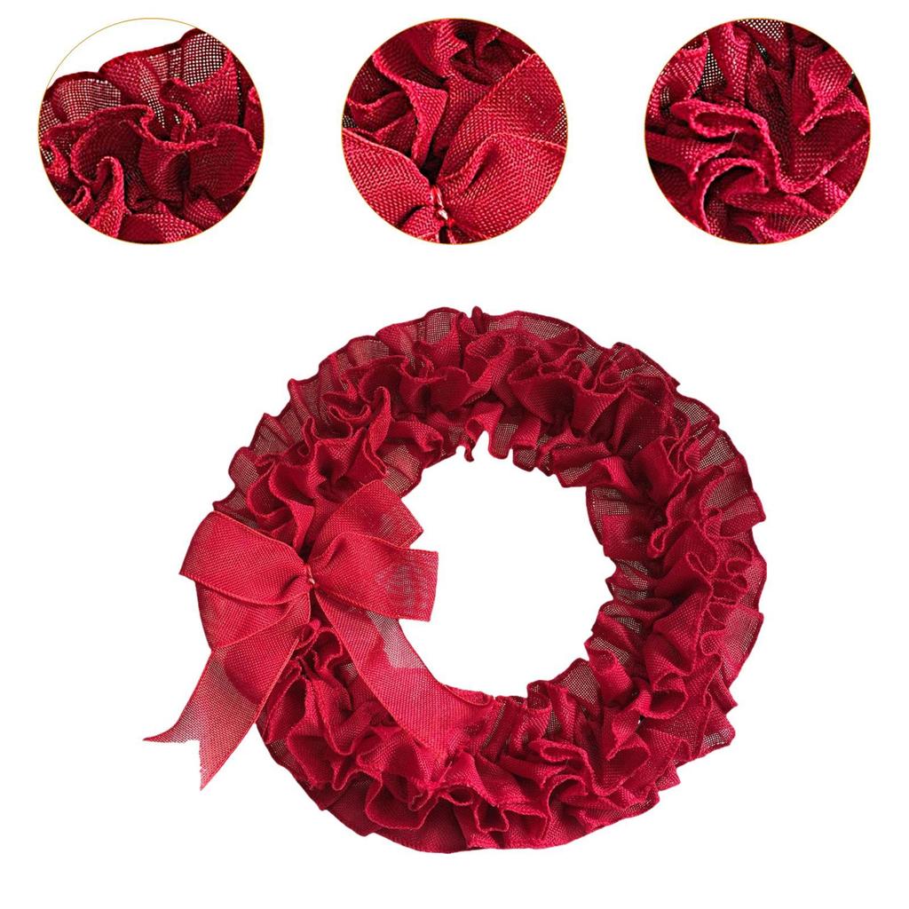 Valentine's Day Wreath Front Door Wreath Decorative Bow Lightweight Multipurpose Hanging Ornament Garland for Celebration