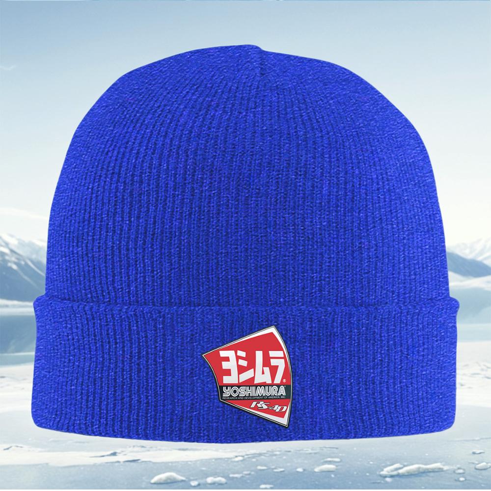 Logo Yoshimura exhaust RS4D design Men Women Unisex Knitted Hat Beanie Pullover Cap Winter Thermal Warm Christmas Outdoor Cycli