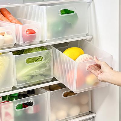 Faltbare Aufbewahrungsbox für Obst und Gemüse, Küchen-Kühlschrank-Organizer, Multifunktionaler Faltbarer Lebensmittelbehälter mit Griff