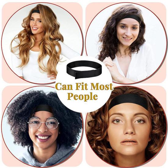 2Pcs Wig Band High Elasticity Fasten Tape Wide Lace Melt Edges Wrap Band for Girl
