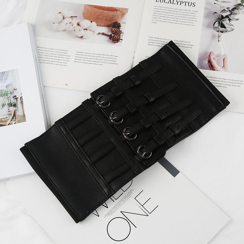 Street Shooting Strap Waist Seal Decoration Black Punk Style Suspender With Suit Belt Women'S Waist