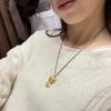 New In Inlaid Diamond Antique Gold Crafts Wink Pixiu Necklace Pendant Copper Coin Retro Sweater Chains Banquet Jewelry Gifts