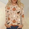 Women's Daily Casual Long-sleeved Printed O-neck Top