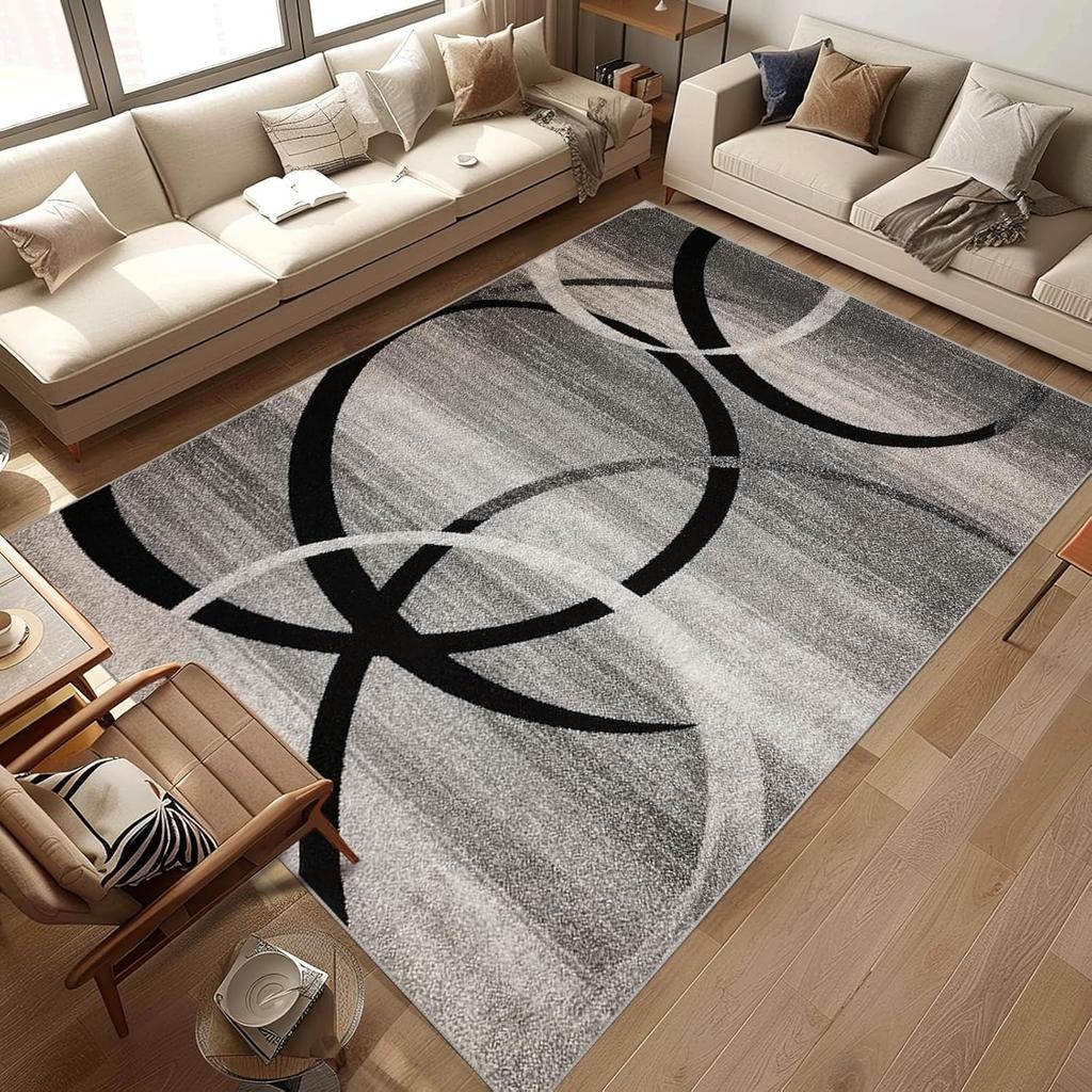 Western Aztec Rug Area Rug for Living Room Southwestern Farmhouse Machine Washable Low Pile Soft Large Carpet for Dining Room