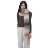 Imitation Cashmere Plaid Women's Winter Enlarged and Widened 50cm Color Matching Warm and Comfortable Striped Plaid Fringed Scarf Shawl