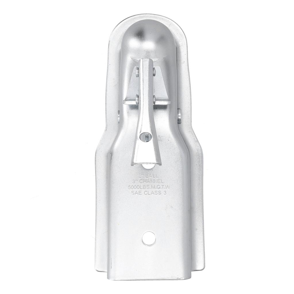 2in Trailer Hitch Ball Coupler Lock 3in Channel 5000Lbs/2268kg Zinc Plated Die‑Cast Steel High Secur