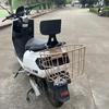 Large Capacity Metal Rear Basket with Backrest for E-bike Helmet and Backpack Storage