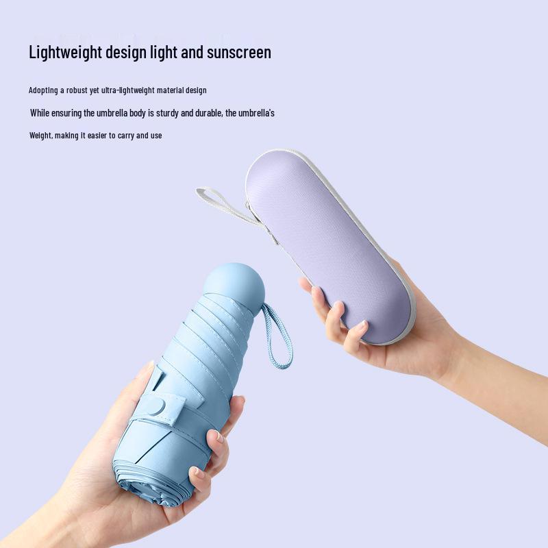 Ultralight Five-Fold UV Protection Compact Umbrella for Sun & Rain