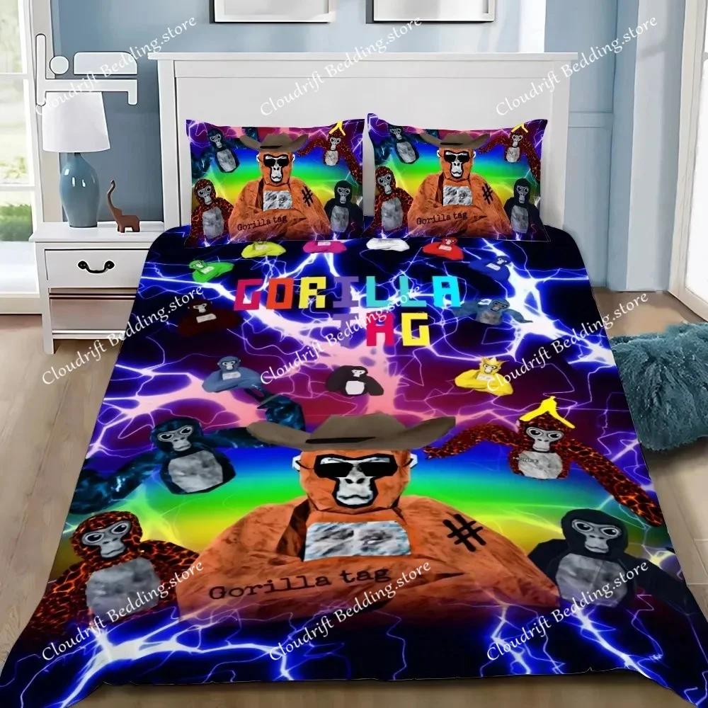 Bettbezug Kissenbezug Bettwäsche Set Cartoon Neuheit Cool Gorilla Tag Erwachsener JungeMädchen Schlafzimmer Dekoration Einzel Doppel Groß Größe026