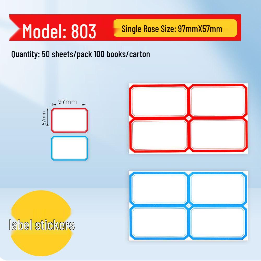 Blue Self-Adhesive Paper Label for Office & Supermarket Shelves 28.5 x 24 mm