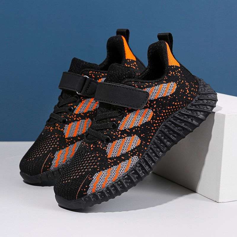 Boys Net Shoes Lightweight Breathable Non-slip Children's Shoes Boys Sports Little White Shoes Middle School Children Primary School Students Runnin