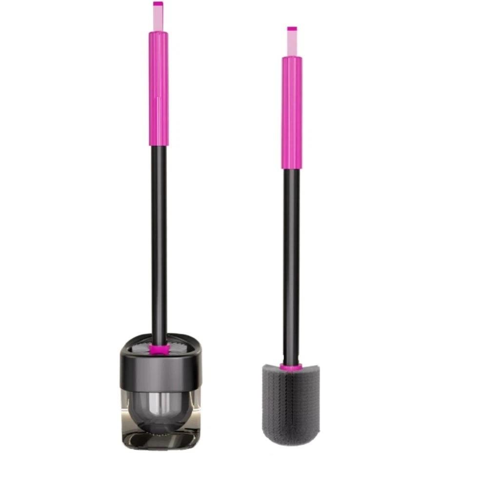 Hemispherical Brush Head Toilet Brush Groove Design Wall Mount Brush Apartment Living