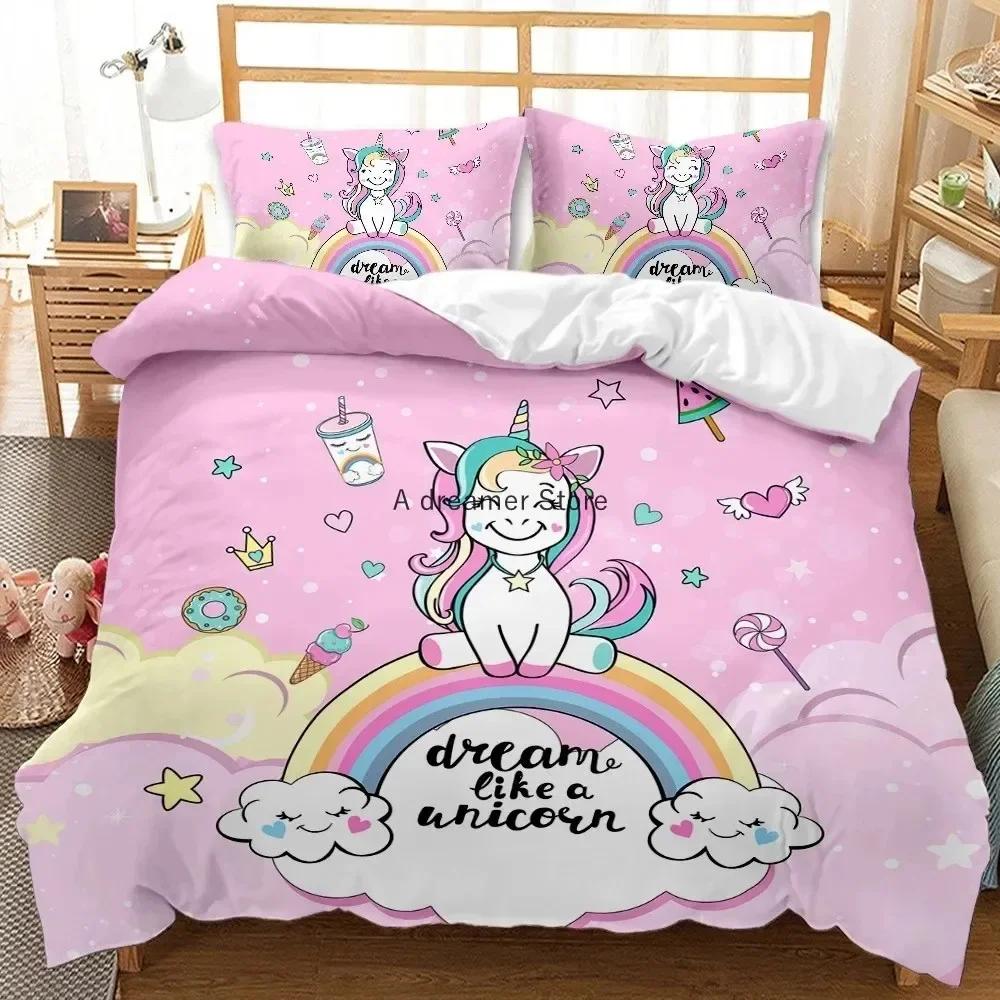 3D Cartoon Bedding Set Cat Duvet Cover Set Queen Bed Cover Set Kids Comforter Bed Linen King Size Home Textiles For Childrens