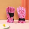 Children's Printed Electric Bike Gloves: Warm, Waterproof, Windproof Ski & Outdoor Cycling Gloves