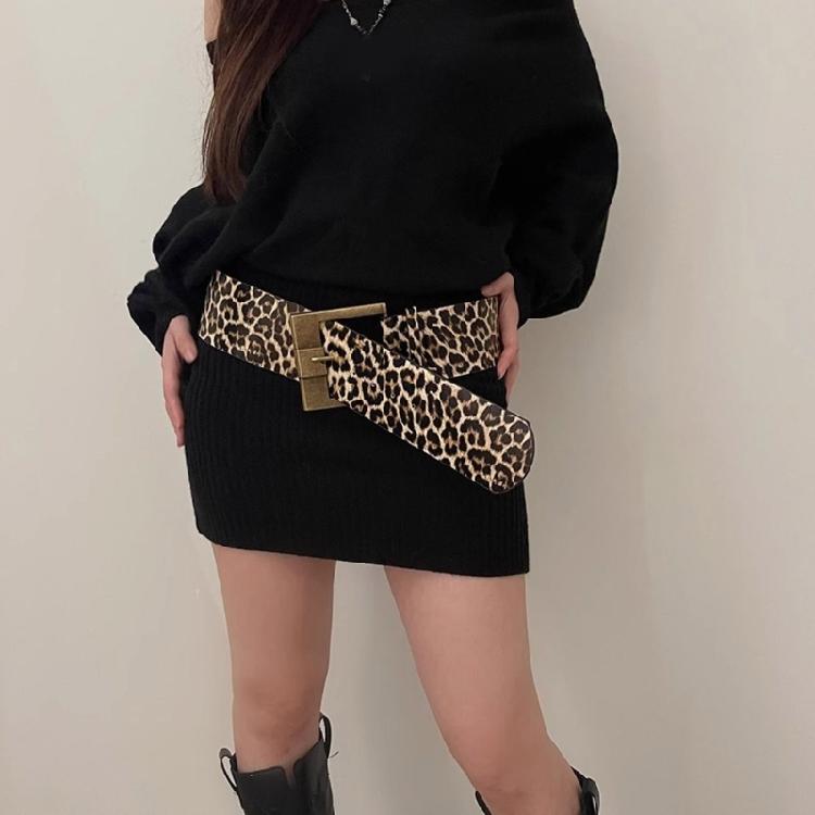 Youth Fashion Belt Elegant Leopards Belt Trendy Animal Print Soft Waistband for Lasting Use Fashionable Attires