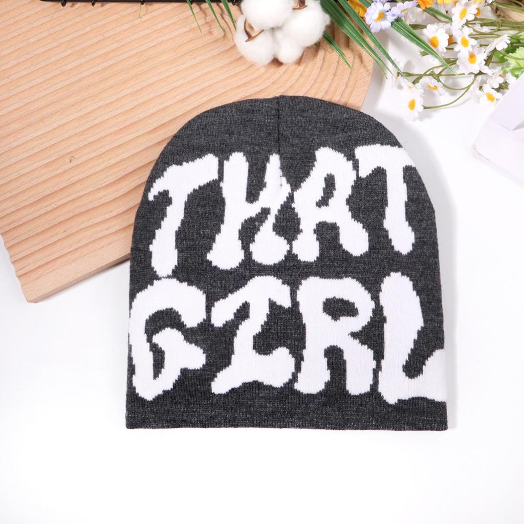Knit Hat With Letter Embroidery For Winter Warmth Casual Unisex Street Style