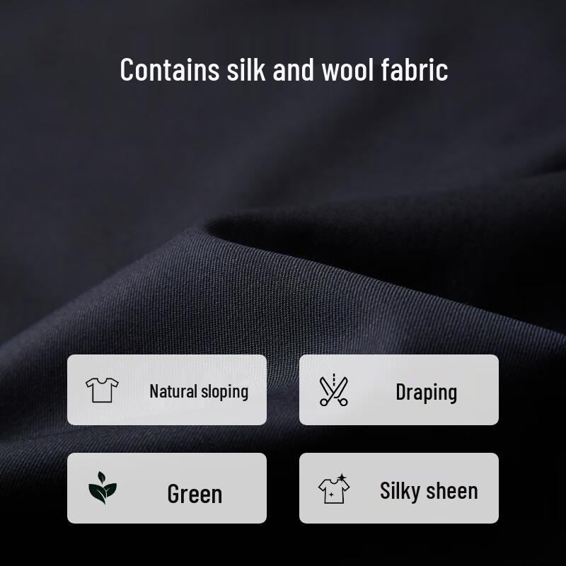 EMZ Erdos Men's Silk Wool Blend Business Jacket