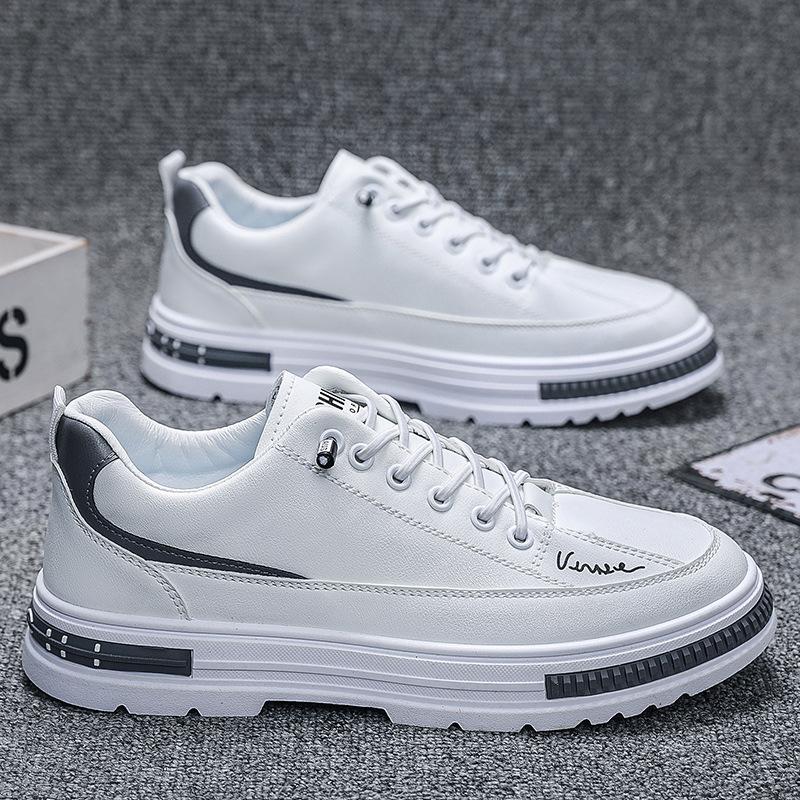 Fashion Autumn Men Pu Leather Casual Shoes 2025 Soft Leisure Men Sneaker Comfort Low-top Non-slip Sneakers Footwear Zapatillas De Hombre