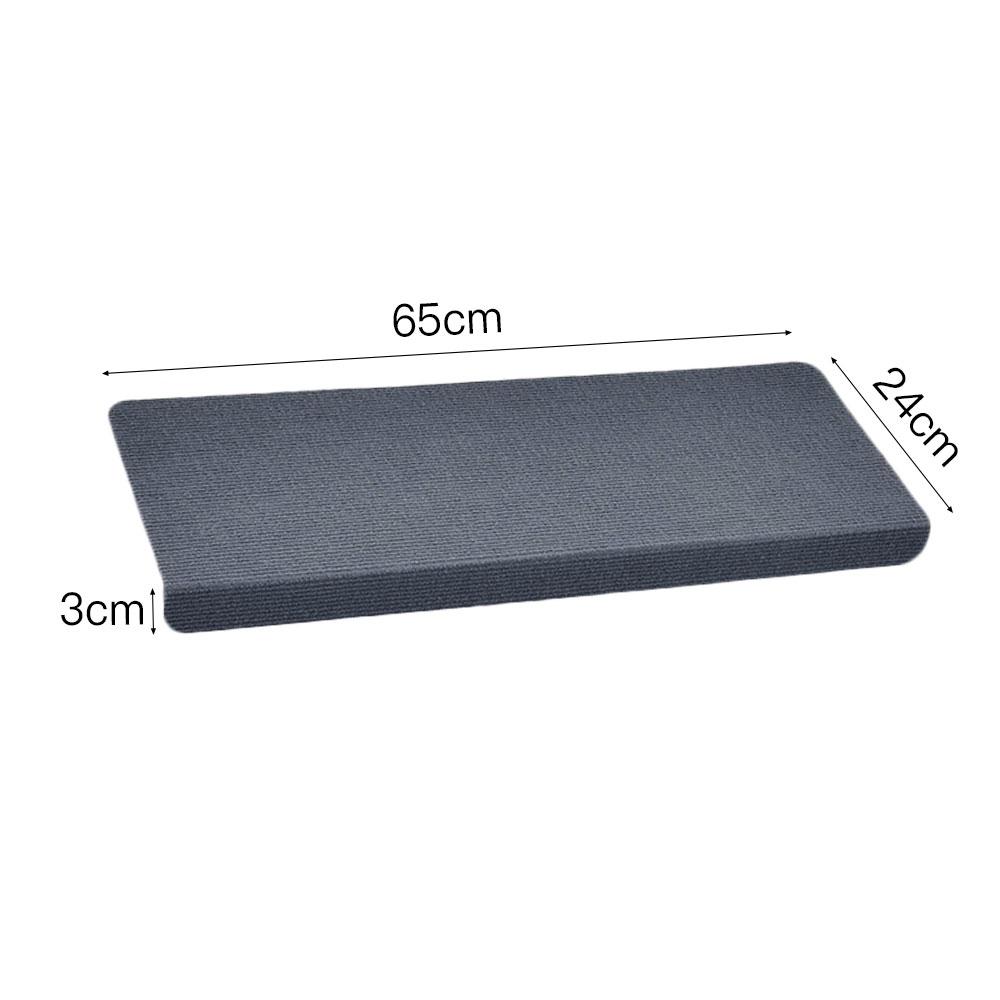 Stair Treads Anti Slip Carpet Mat Self Adhesive Multipurpose Stair Mat for Wooden Steps 9.44x25.19in Coffee