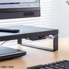 SANWA SUPPLY Monitor Stand with USB Hub (Black) MR-LC215BK