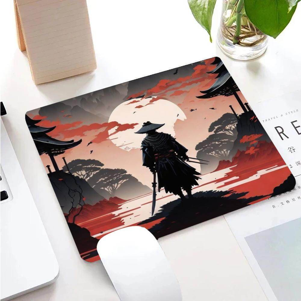 Japanese samurai Mouse Pad New Square Computer Office Gamer Rubber Anti-slip Mousepad HD Gaming Keyboard Mousepads PC Desk Mat