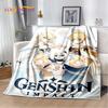 New Genshin Impact Character Solo Cartoon Game Soft Blanket,Soft Throw Blanket for Home Bedroom Bed Sofa Picnic Child Gift